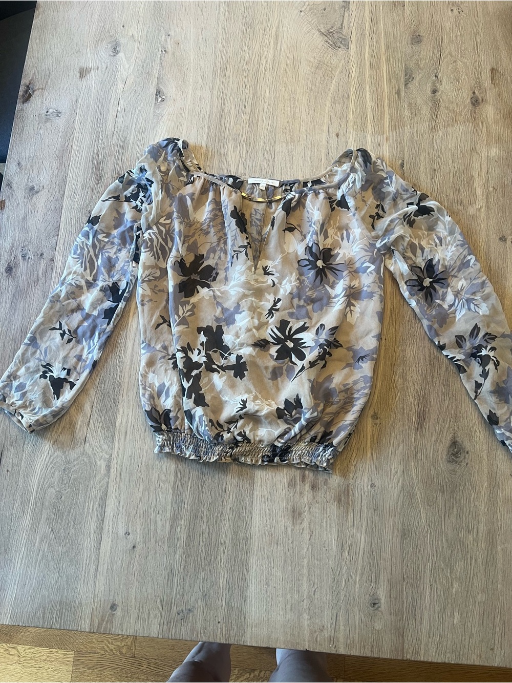 Patrizia Pepe Floral Cropped Blouse Size 40 (US 4) Italian Designer